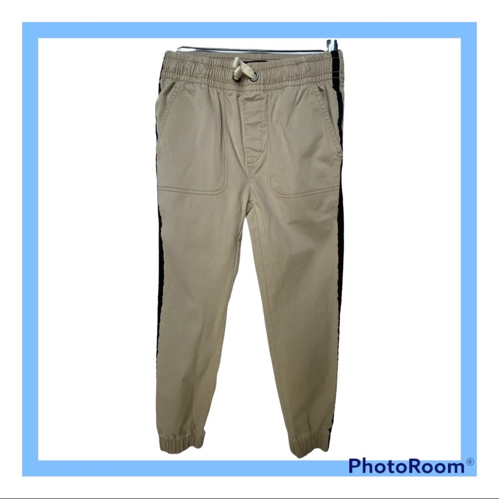 George Boys Medium Beige Side Stripe Joggers Pull-on Jogger Pants Size 7/8